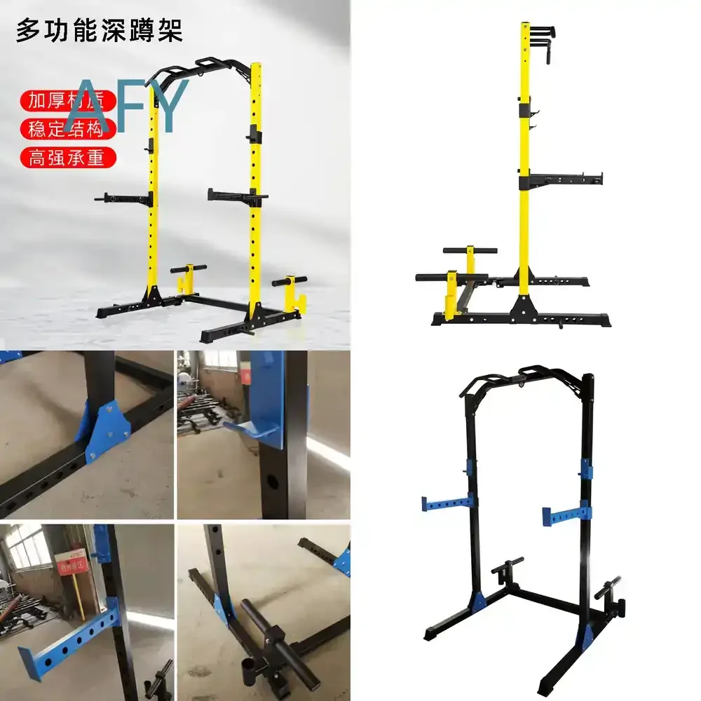 Commercial Barbell Rack for Home Gym Fitness Equipment with Pull Up Station Squat Stand Bench Press Rack Multi Function Power