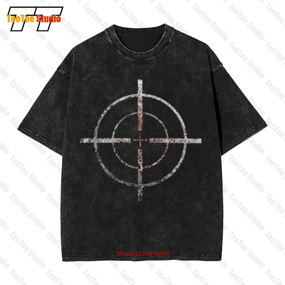 Bloody Crosshairs Sniper - Call Of Crosshair Duty Gun Ego-Shooter Rifle Vintage Oversized T-Shirt 46ZG