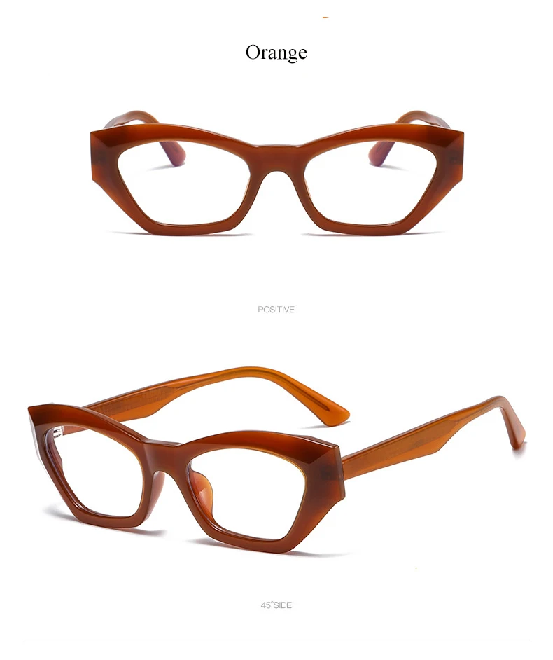 Sexy schwarze Brille Rahmen Frauen Katzenauge transparent große Brille Rahmen Mode Luxus optische Computer Brillen Spektakel – Detail 11