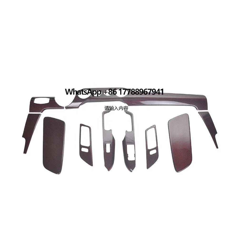 

4 Holes Performance Style Red Carbon Fiber Interior Kits for Ford Mustang 2015+ Carbon Fiber Dashboard Cover