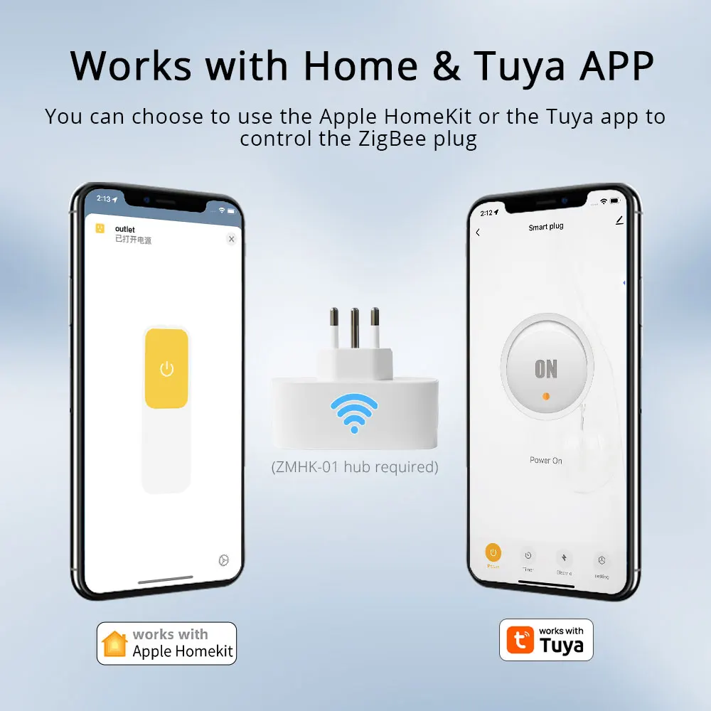 Yagusmart Zigbee Brazil Smart Socket BR Homekit Plug Wireless 16A Outlet Energy Monitor Work with Tuya APP Alexa Google Home