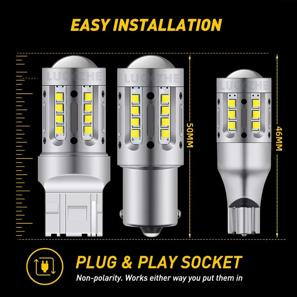 2PCS Canbus For VW Transporter Multivan Caravelle T4 T5 T5.1 T6 LED Backup Reversing Lights Back Up Super Bright