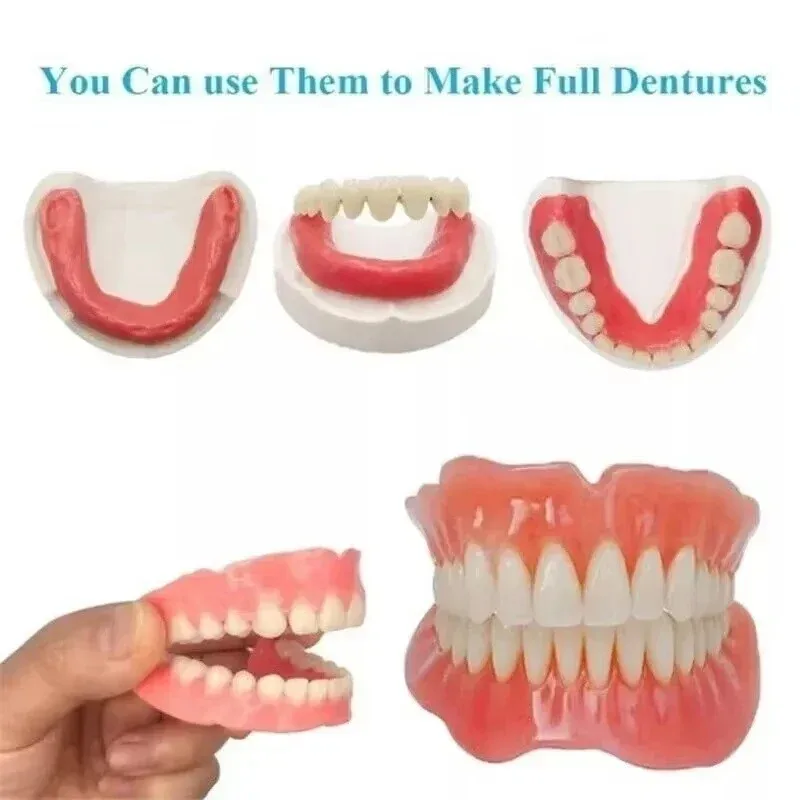 One‑Click Restore Perfect Smile Silicone Dentures No Pain No Glue Comfortable False Teeth for Daily Use