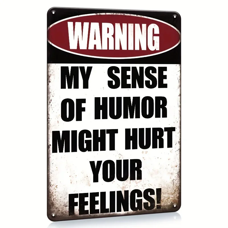 Interesting Metal Warning Signs, Vintage Wall Decor 