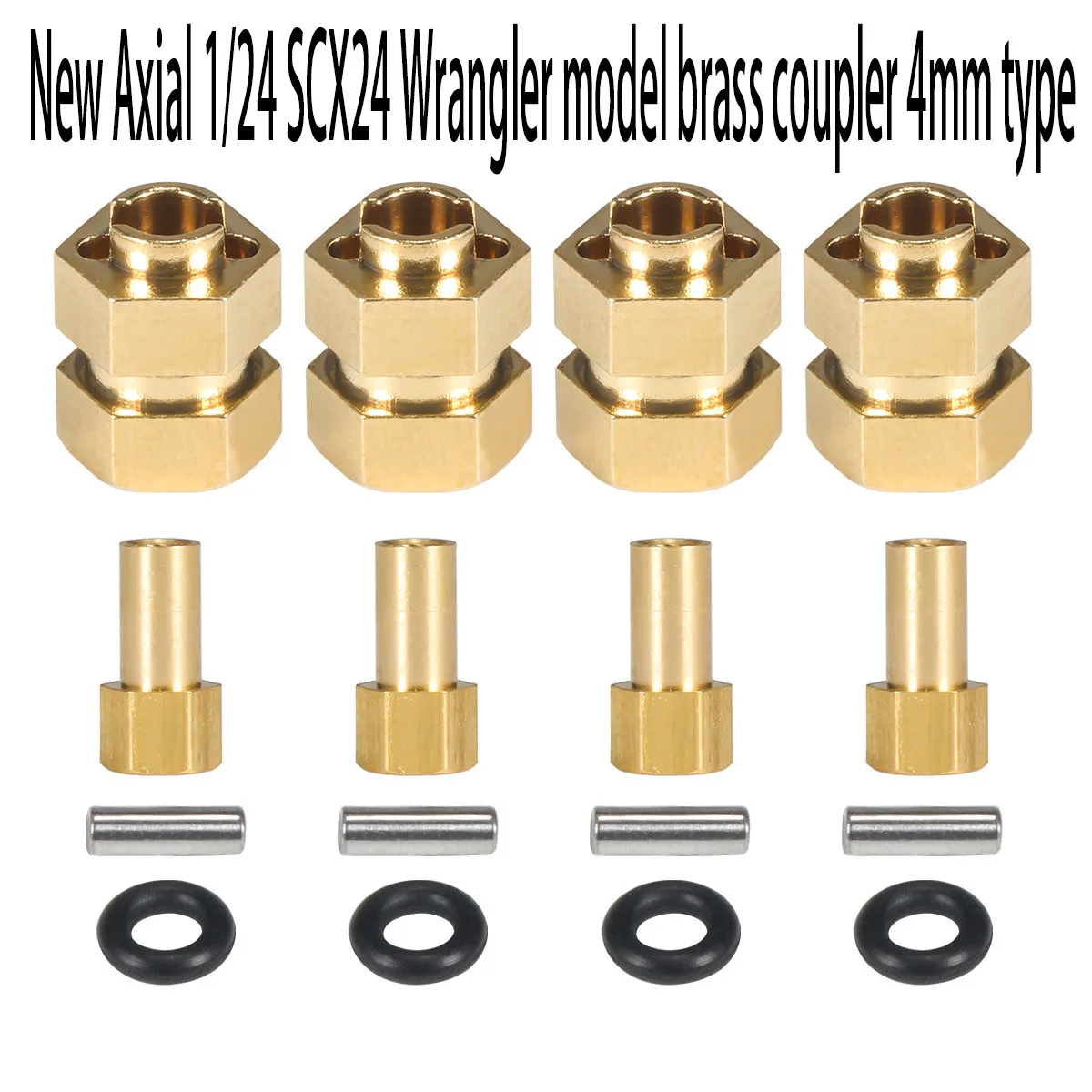New Axial 1/24 SCX24 Wrangler model brass coupler 4mm type