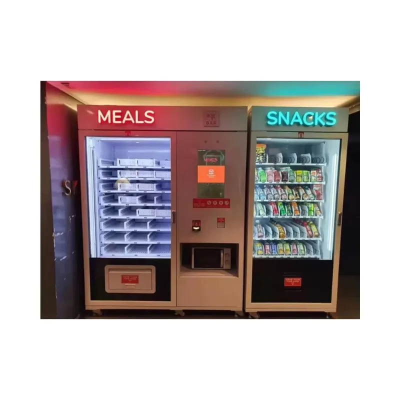 Customize Big Capacity Built in Microwave Vending Machine for Pre Meals Hot Food Vending Machine