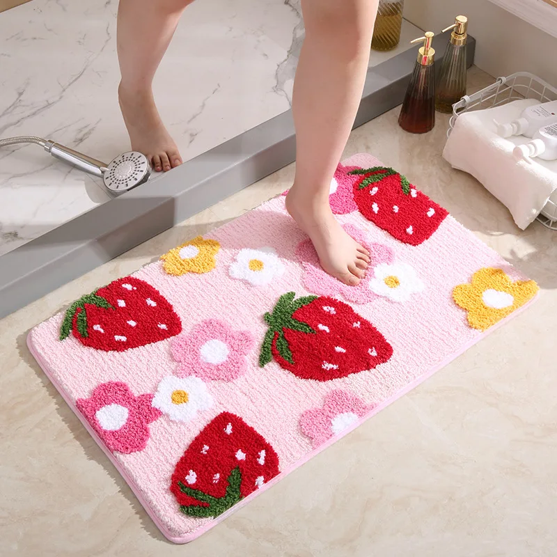 Bathroom rug Bath mat Foot mat Bathroom carpet non-slip mat modern bathroom accessories Bathroom supplies