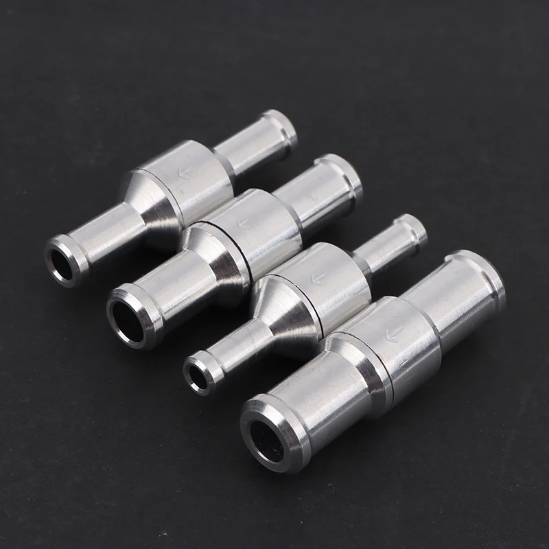 One-way Aluminium Alloy Check Valve for Car Oil Water Pumps; Functions with Petrol Diesel, 6-12mm Non-Return Valve