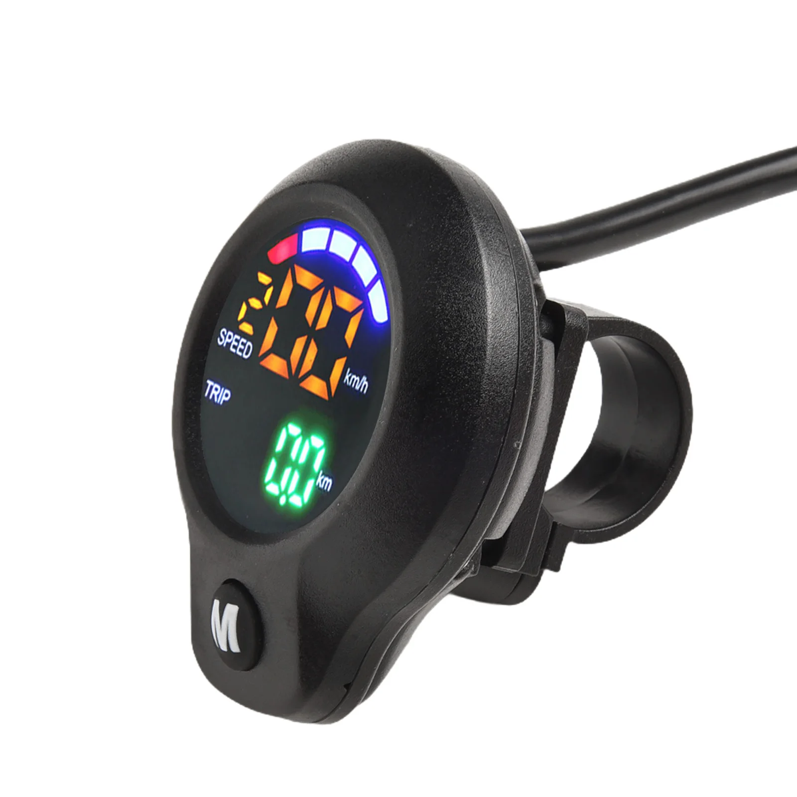 الدراجات تقريبا 16x10x5 سنتيمتر دراجة شاشة ديجيتال قياس السرعة 22 مللي متر تركيب القطر مقبض LCD الرقمي #2