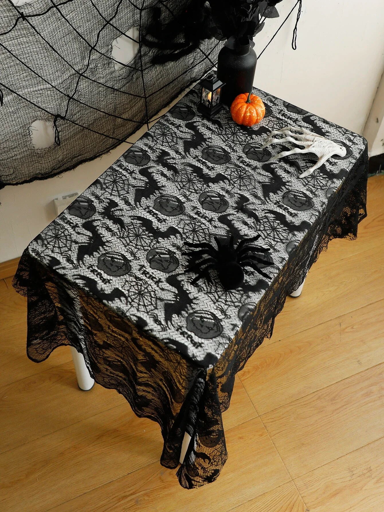 Halloween Tischset Fledermaus Spitze Tisch läufer Spinnennetz Tischdecke Gothic Tischplatte Dekor Küche Esszimmer Dekor Home Party Dekorationen