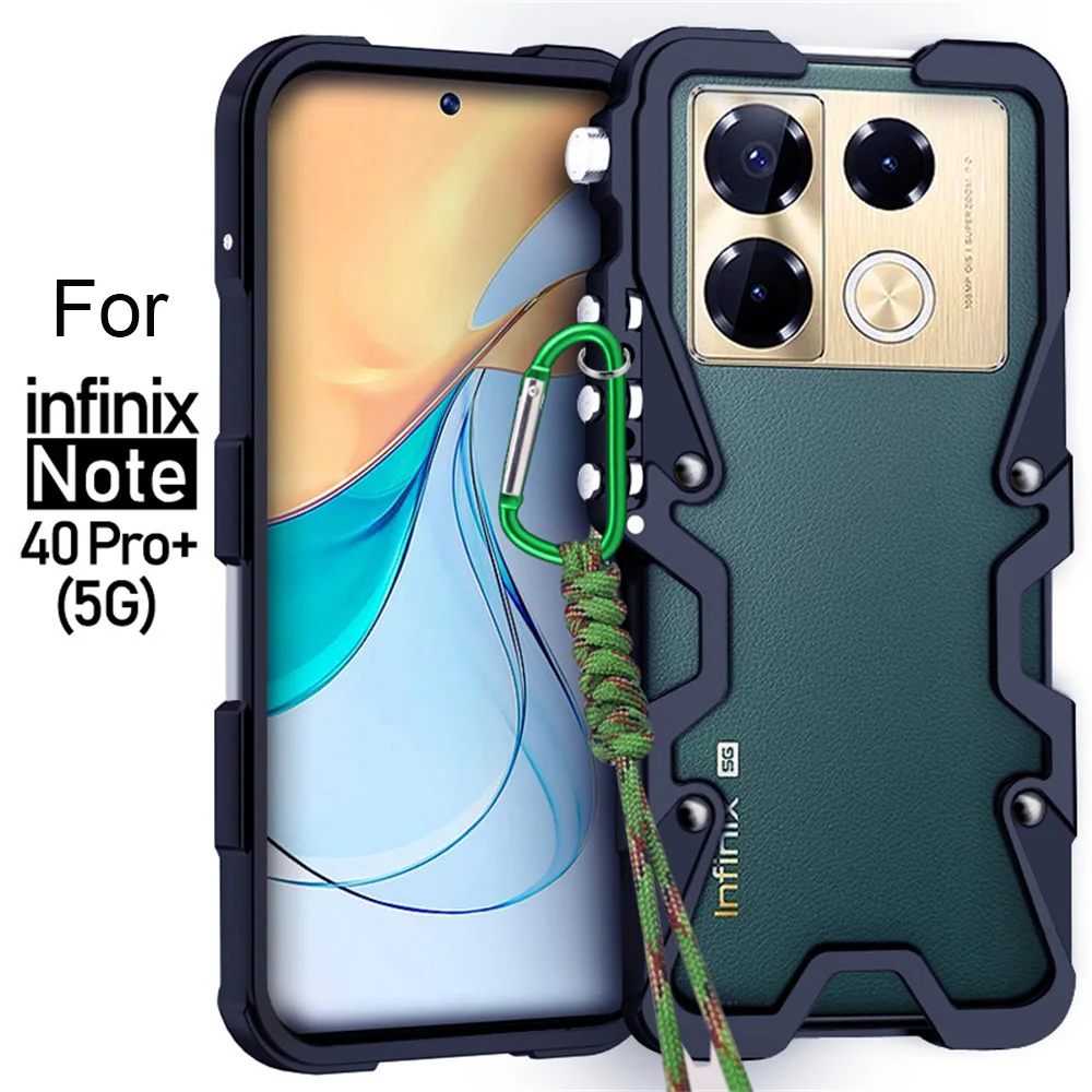 Imagem -02 - Shockproof Metal Bumper Case para Infinix Tampa de Alumínio Luxuosa Capa para Note 30 Vip 40 Pro Plus