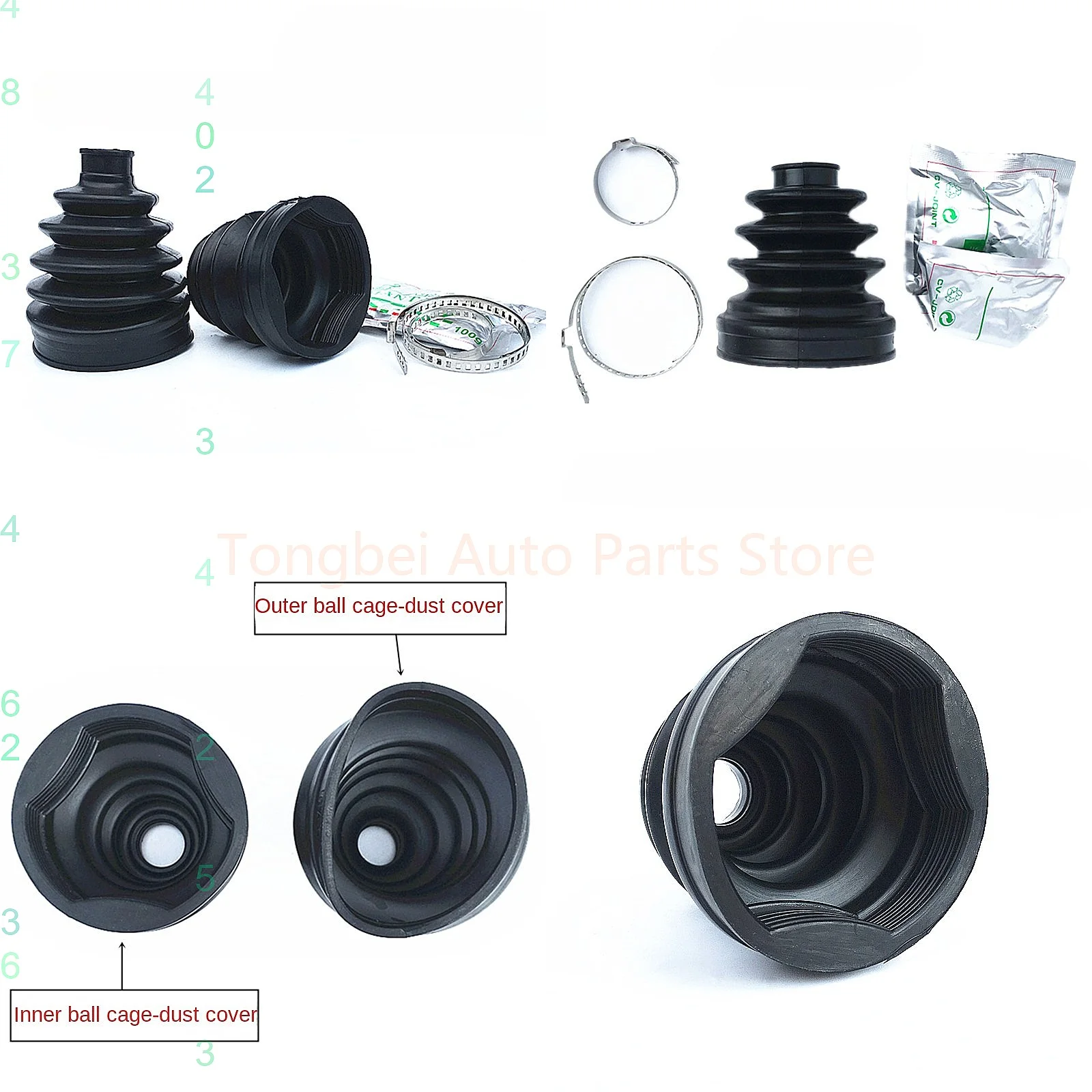 Compatible With Gac Trumpchi GS4 2015-2019 Half Shaft Dust Jacket Repair Kit