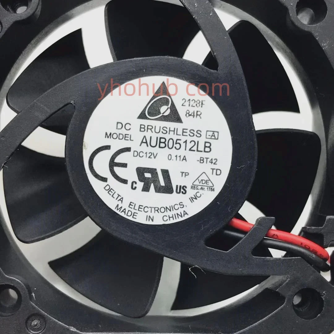 Delta Electronics AUB0512LB BT42 DC 12V 0.11A 50x50x15mm Server Cooling Fan 3