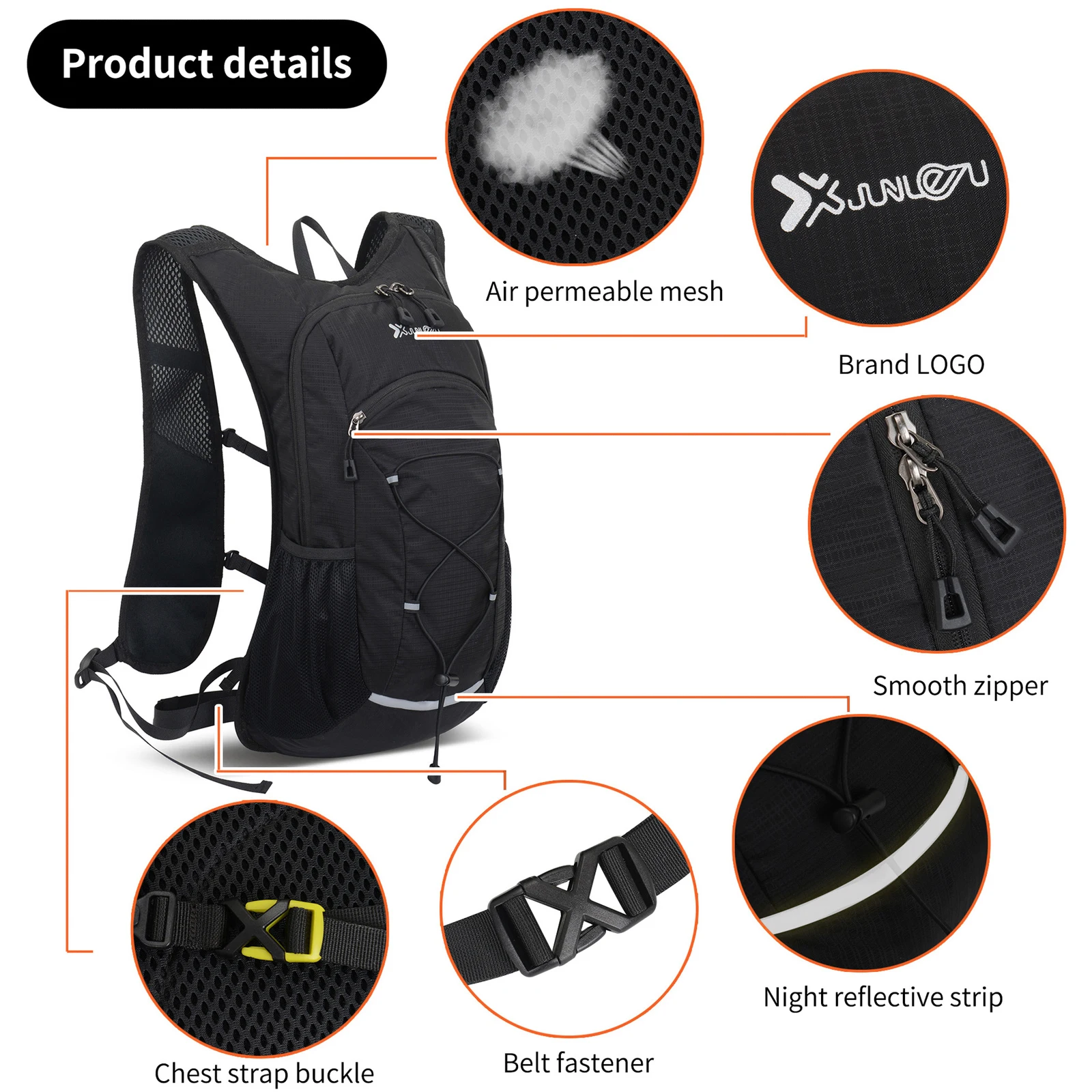 Hiking Backpack Waterproof Lightweight Travel Backpacks Men Women Packable Sports Backpack with Water Bladder for Riding Camping