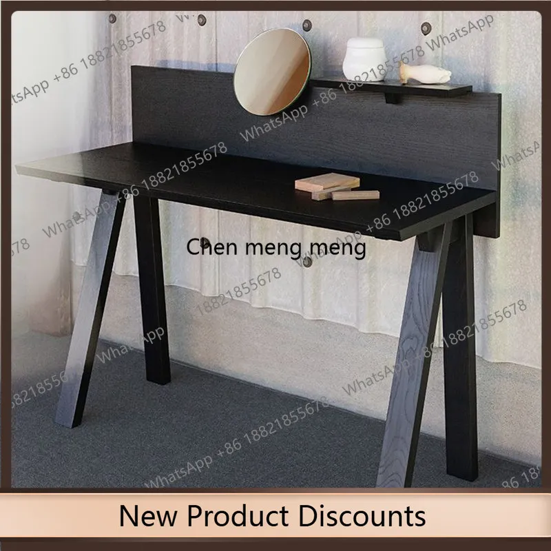 

z10Nordic Portable Wood Vanity Table Chair White Small Drawers Bedroom Dressers Makeup Desk Mirror Set