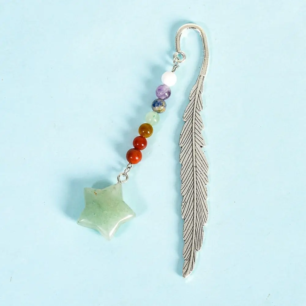 Reading Bookmark Healing Stone Bookmark Book Paginator Good Luck Crystal Beads Bookmark Pagination Mark Book Clip