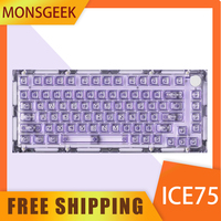 Monsgeek Ice75 Keyboard TransparentRgb Hot-Swap Customization 1000hz Gaming  Mechanical Keyboard Accessory For Desktop Win Mac