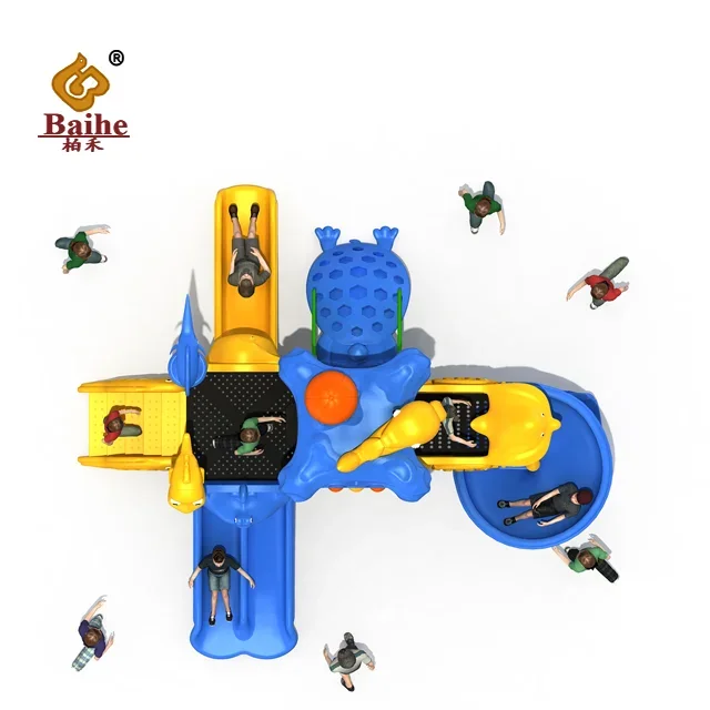 Amusement Park Attractive Children Outdoor Garden Slide For Kindergarten