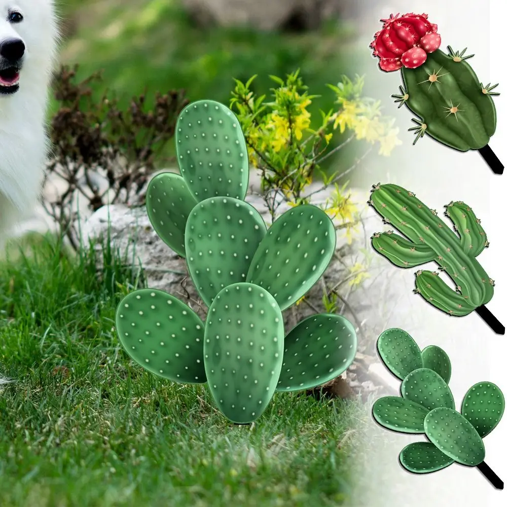 

NEW Acrylic Garden Stakes Green Courtyard Outdoor Cactus Panel DIY Accessories Garden Stake Decoration