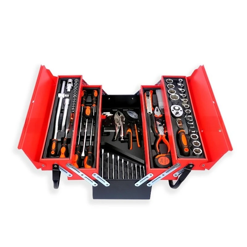 Household 85PCS Repair Tool Combination Kit with Aluminum Iron Box, Elastic Sleeve, Sliding Rod, Adapter, Press Screwdriver Bits