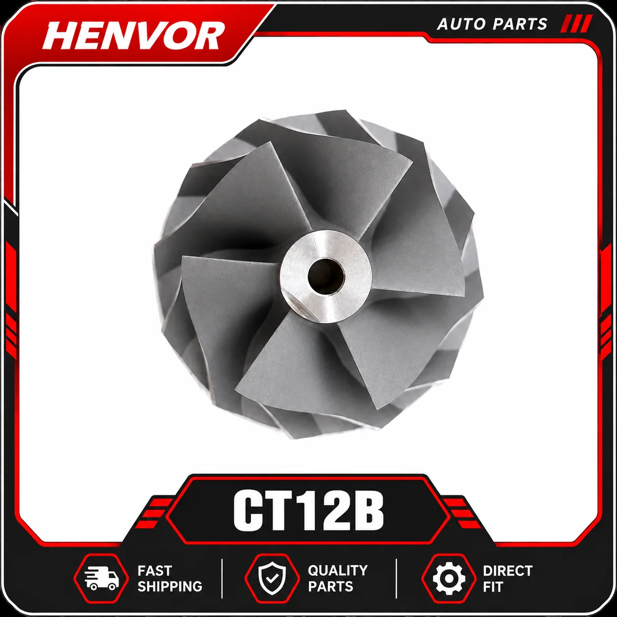 CT12B Turbocharger Compressor Wheel 43x58mm Turbo Parts Replacement Upgrade Component AAA Turbo Parts