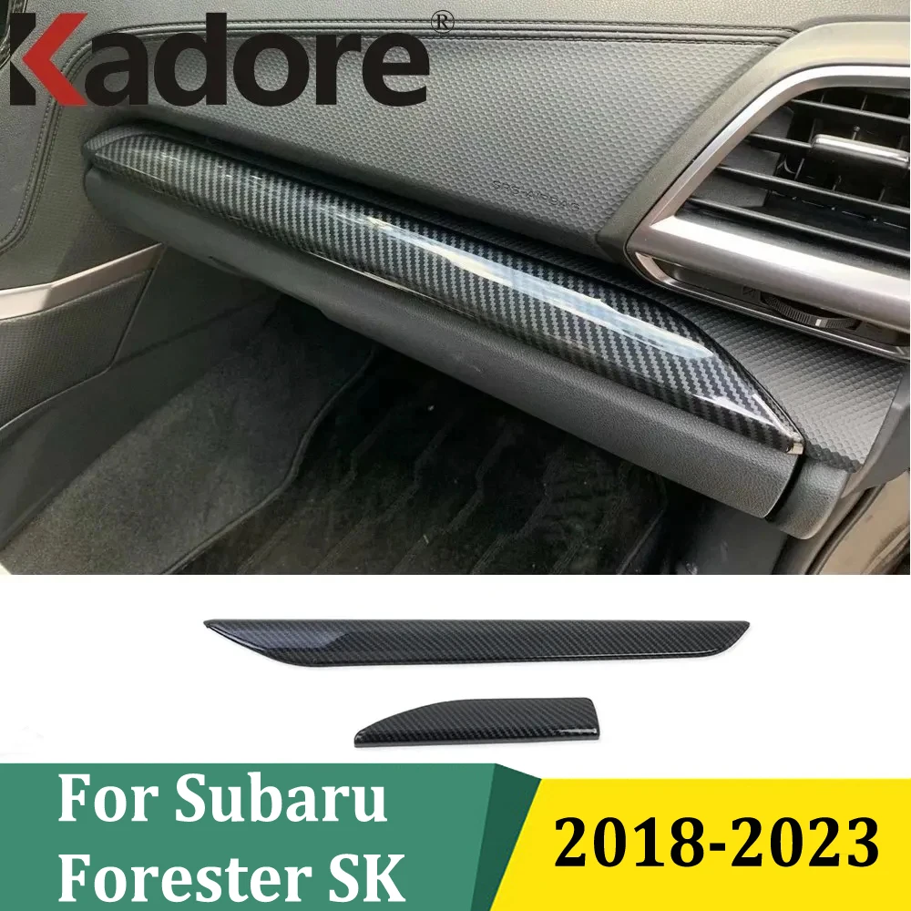 

Для Subaru Forester SK 2018-2021 2022 2023, ABS углеродное волокно, центральная панель управления автомобиля, отделка приборной панели, аксессуары для интерьера