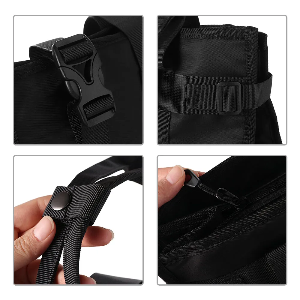 Large Capacity Oxford Briefcase Solid Color Multi-functional Oxford Crossbody Bag Portable Waterproof Shoulder Bag Laptop Bag