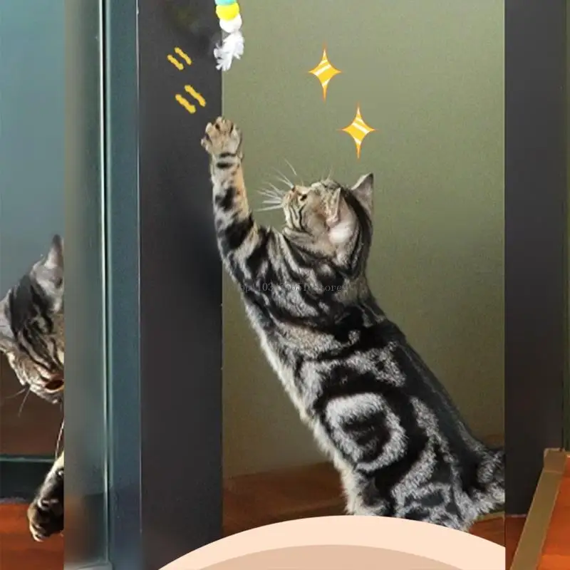  Motion Activated Flexible String Cats Teaser Toy Extending Rope Pet Exercise Toy
