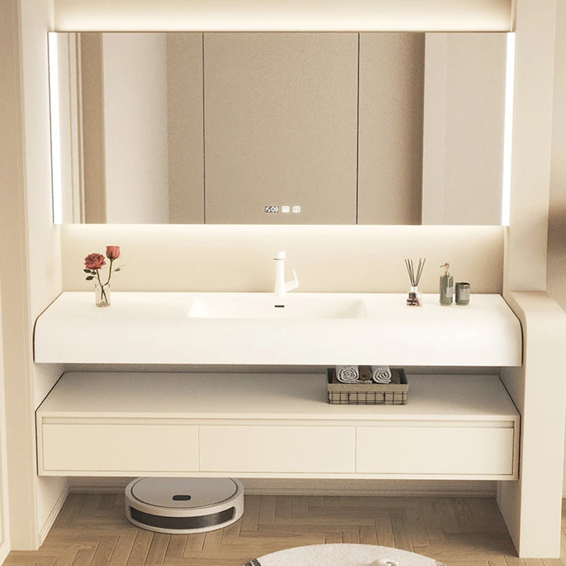 

Modern Makeup Bathroom Cabinet Aesthetic Compact Organizer Minimalist Bathroom Cabinet Sink Princess Vestidores Salon Furniture