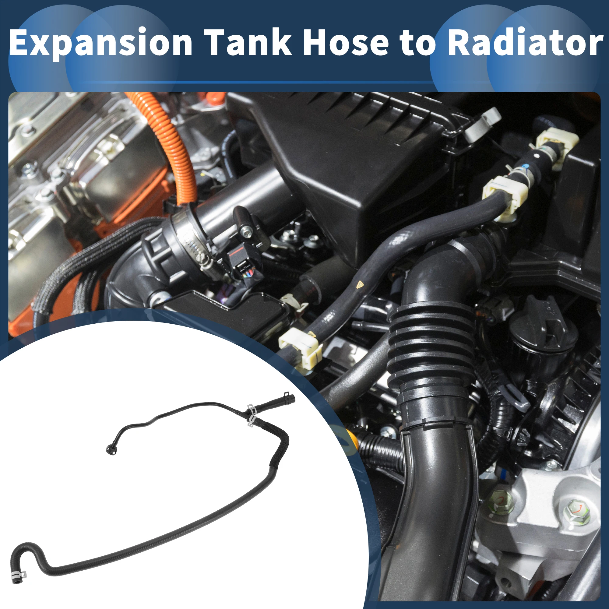 

UXCELL Expansion Tank Hose to Radiator Engine Coolant Water Hose No.LR013687 for Land Rover LR4 5.0L Rubber Black Good Sealing