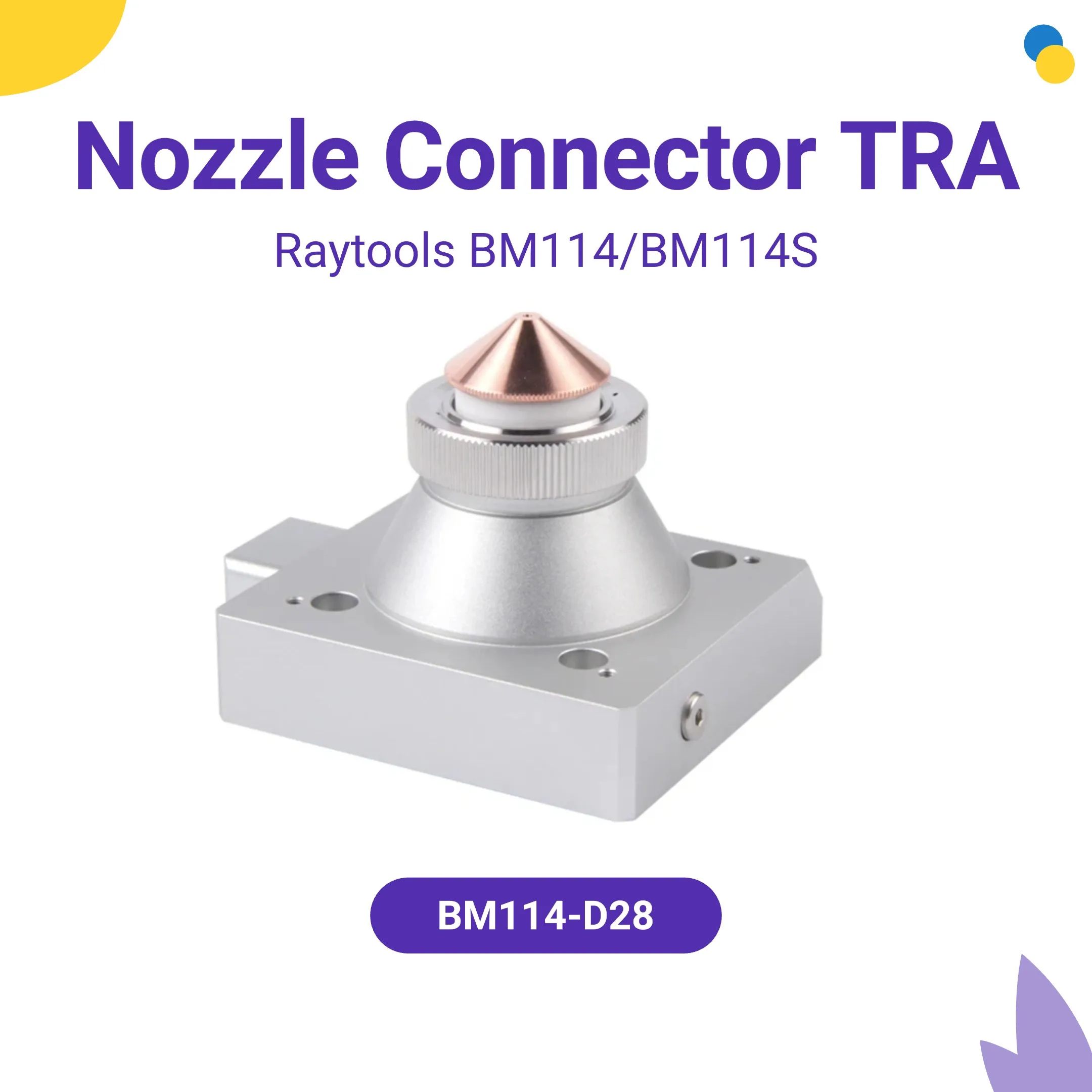 Header Raytools BM114 Fiber Laser Nozzle Connector TRA For Raytools BM114 BM114S Flat Laser Cutting Head