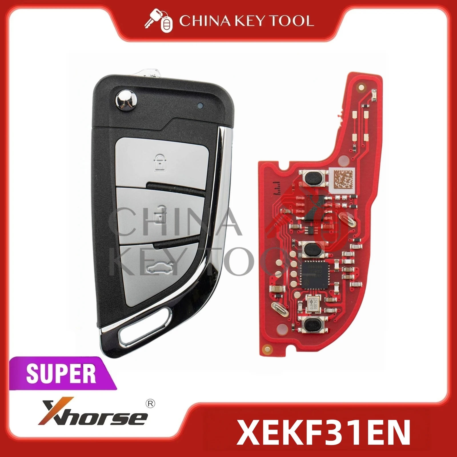 Xhorse XEKF31EN VVDI Super Remote Key 3 Buttons Knife Type with Super Chip Reprogrammable Wireless Remote
