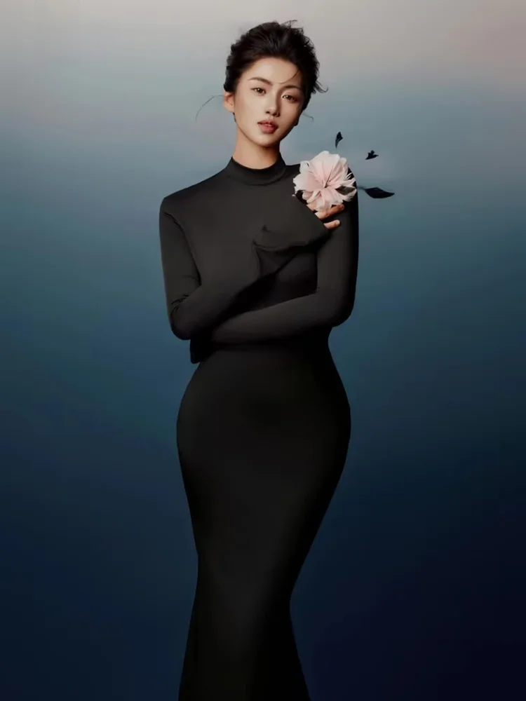 

Новое модное платье 2026 года для портретной фотосъемки без спинки, одежда для студийной фотосъемки, элегантный женский традиционный костюм