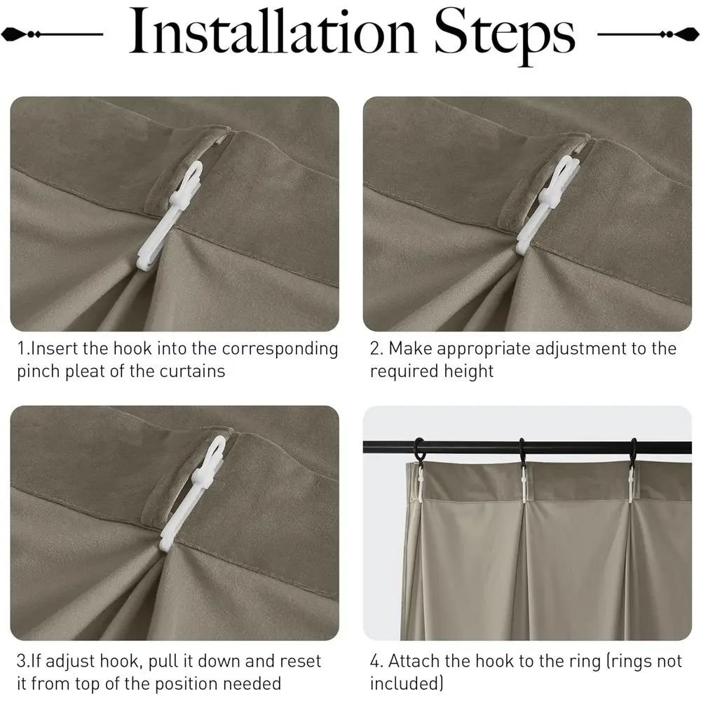 84 Rideaux occultants longs en velours Beige chameau plissé, rideaux doux isolés thermiques pour chambre à coucher, salon, bureau (2 panneaux