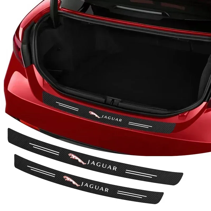 

Carbon Fiber Car Tail Trunk Rear Bumper Protecor Stickers Guard Decals For Jaguar XF XE XEL XFL E-PACE F-PACE I-PACE XJ X-Type