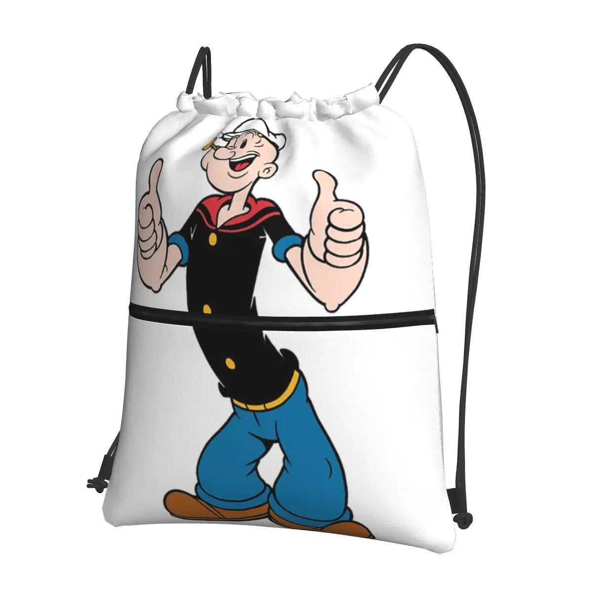 Popeye der Seemann Mann tragbare Rucksäcke Kordel zug Tasche lässig Kordel zug Bündel Tasche Schuhe Taschen für Reises port Mann Frau