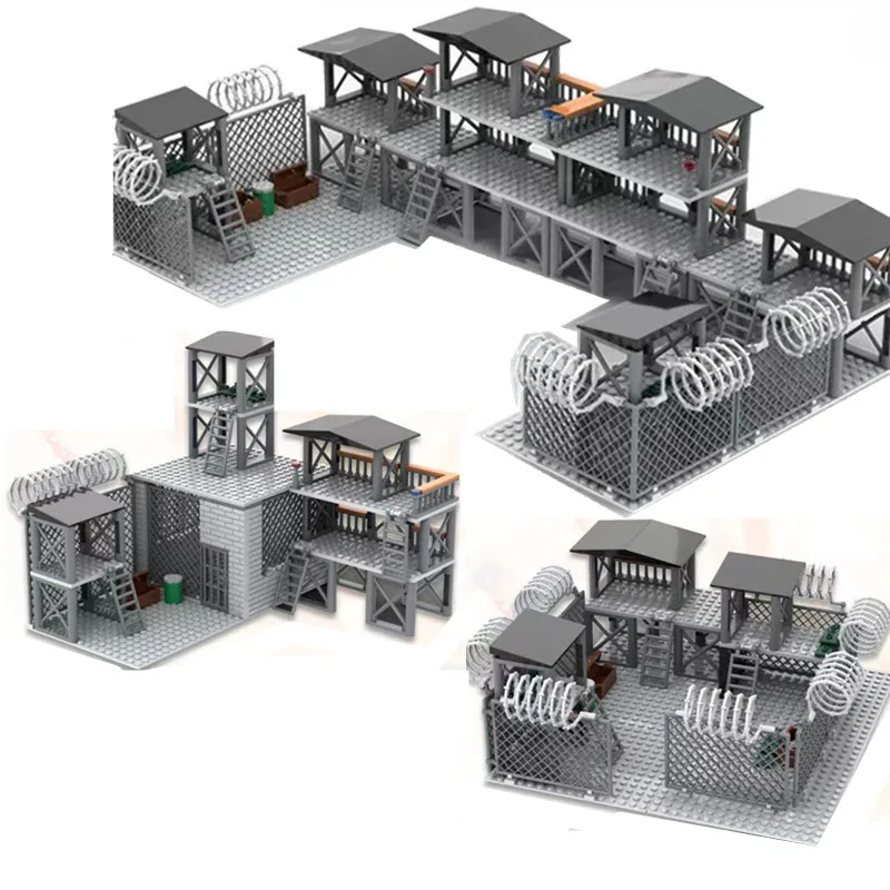 

WW2 Army Military Base Model Building Kits Boys Toys Gifts Army Supplies Military Construction Building Blocks Sets