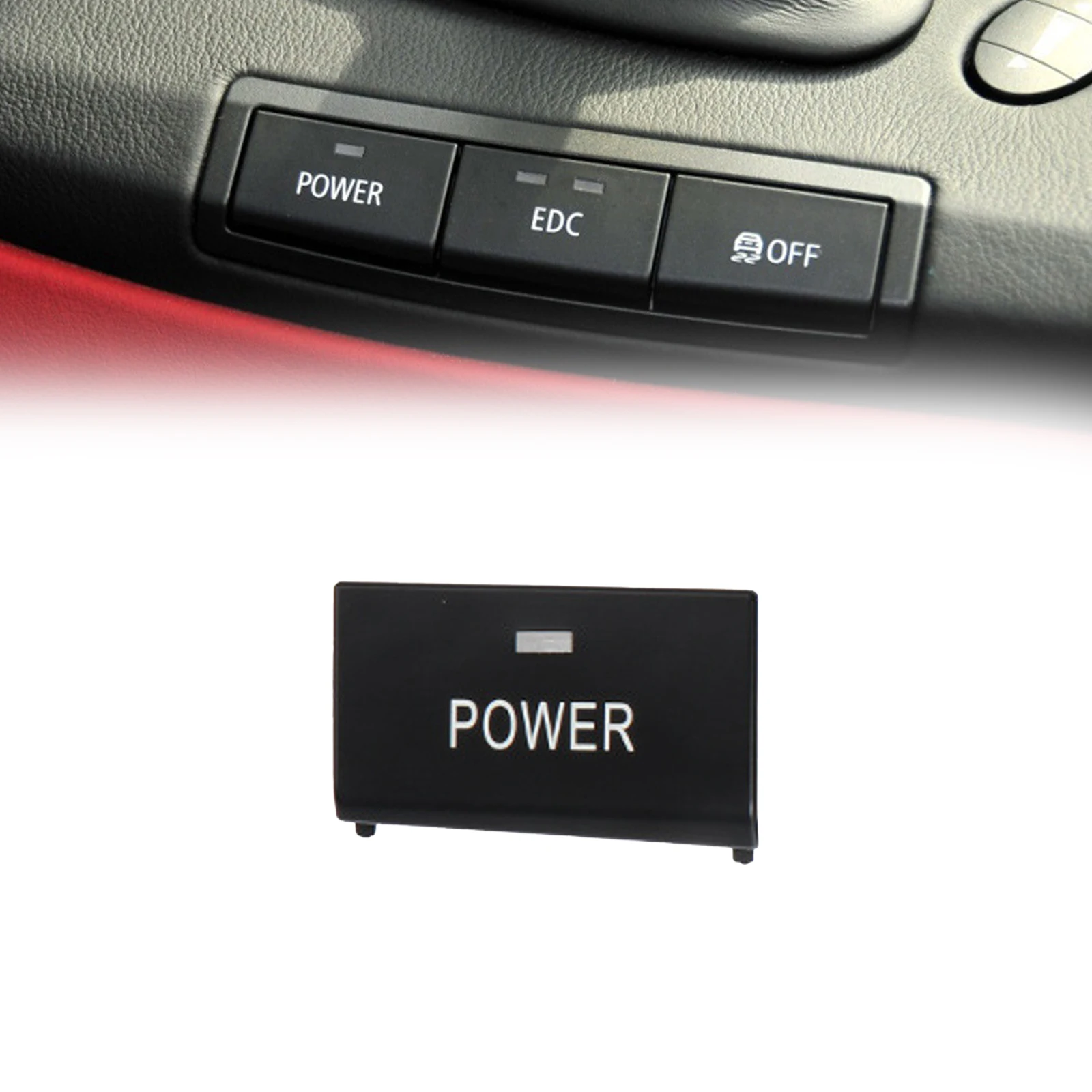 

As Shown Center Console Switch Automotive Center Console Accessories Button Cap Easy Installation Plastic Material