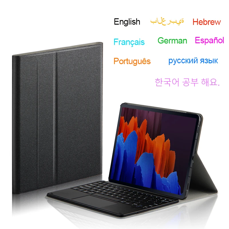 

Case Cover For Samsung Galaxy Tab S7 Plus 12.4 S7+ SM-T970 SM-T975 T976 Tablet Bluetooth Keyboard With TouchPad Protective Cover