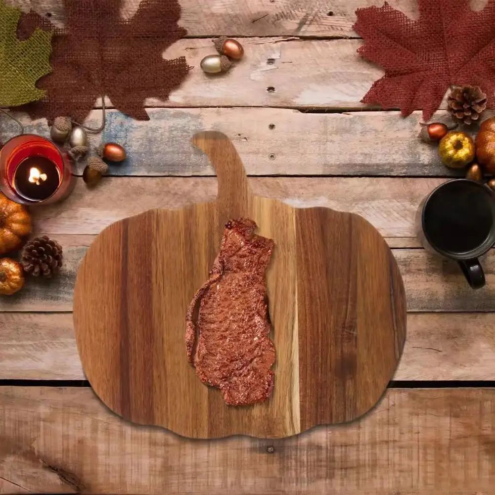 Decorative Kitchen Tray Wooden Pallet Cutting Board Halloween Pumpkin Shaped Serving Tray Smooth Surface Kitchen for Pizza