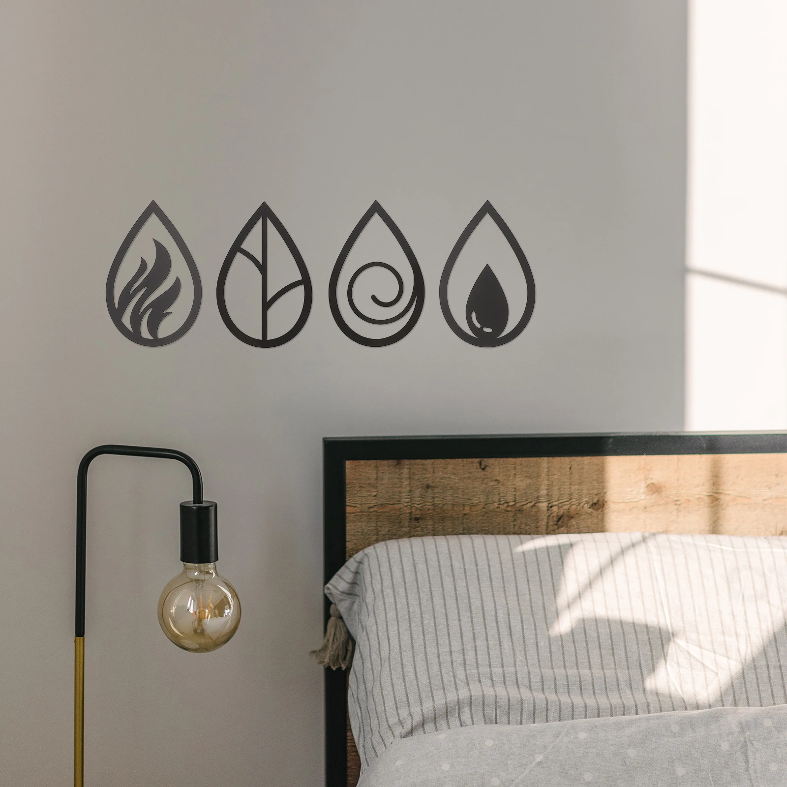 

4pcs Wall Wall Sticker Acrylic Decorative Acrylic Sticker Decor Mirror Decal Adhesive Home Office Bedroom Study Room