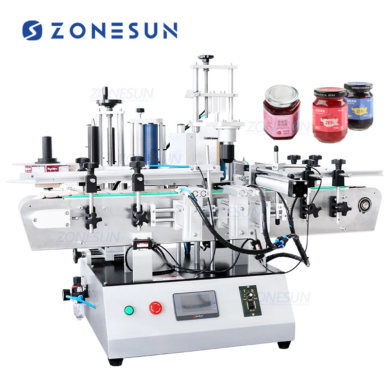 ZONESUN ZS-TB550 Automatic Round Irregular Polygonal Hexagonal Glass Bottle Beverage Labeling machine