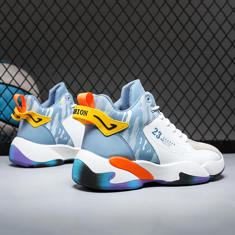 أحذية كرة السلة عالية الجودة للطلاب ، مقاومة للاهتراء ، تنفس ، عادية ، الجري ، الرياضة ، الاتجاه الجديد