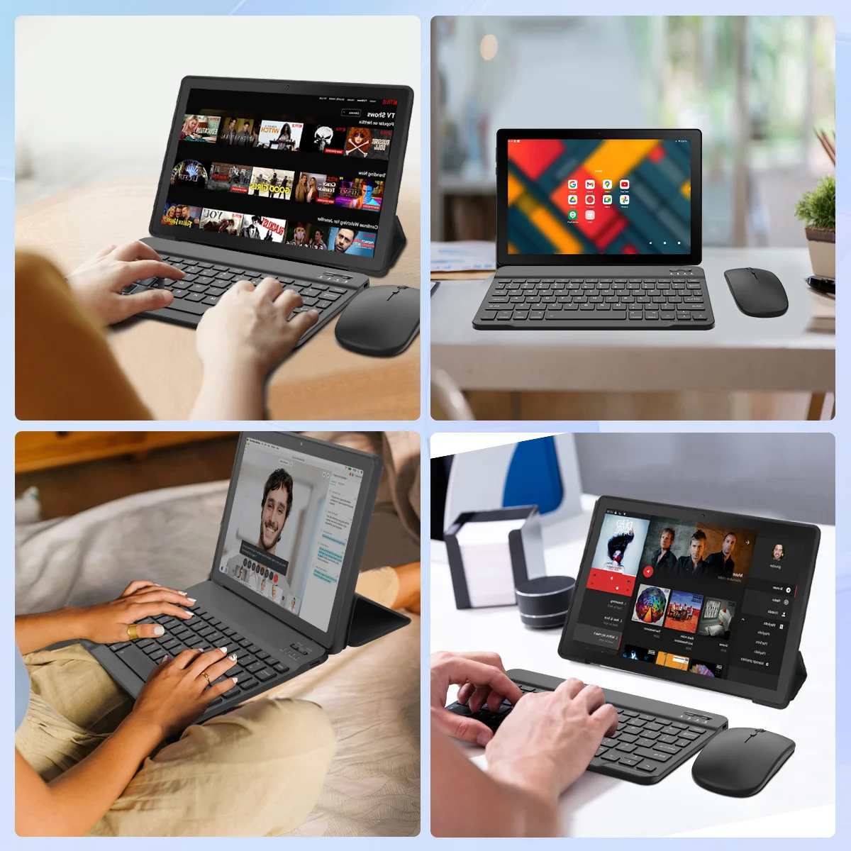 10.1 Inch Android 16 AI Tablet 8 Core 36(6+30)GB+128GB 1TB Expansion WiFi6 5MP+8MP Stylus Keyboard Mouse Headphone PC PAD Set