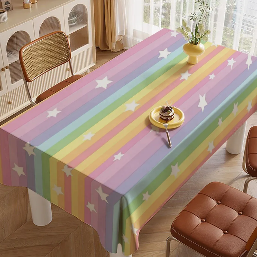 Colorful Pattern Tablecloth Restaurant Kitchen Tablecloth Living Room Home Decoration Rectangular Party Decoration