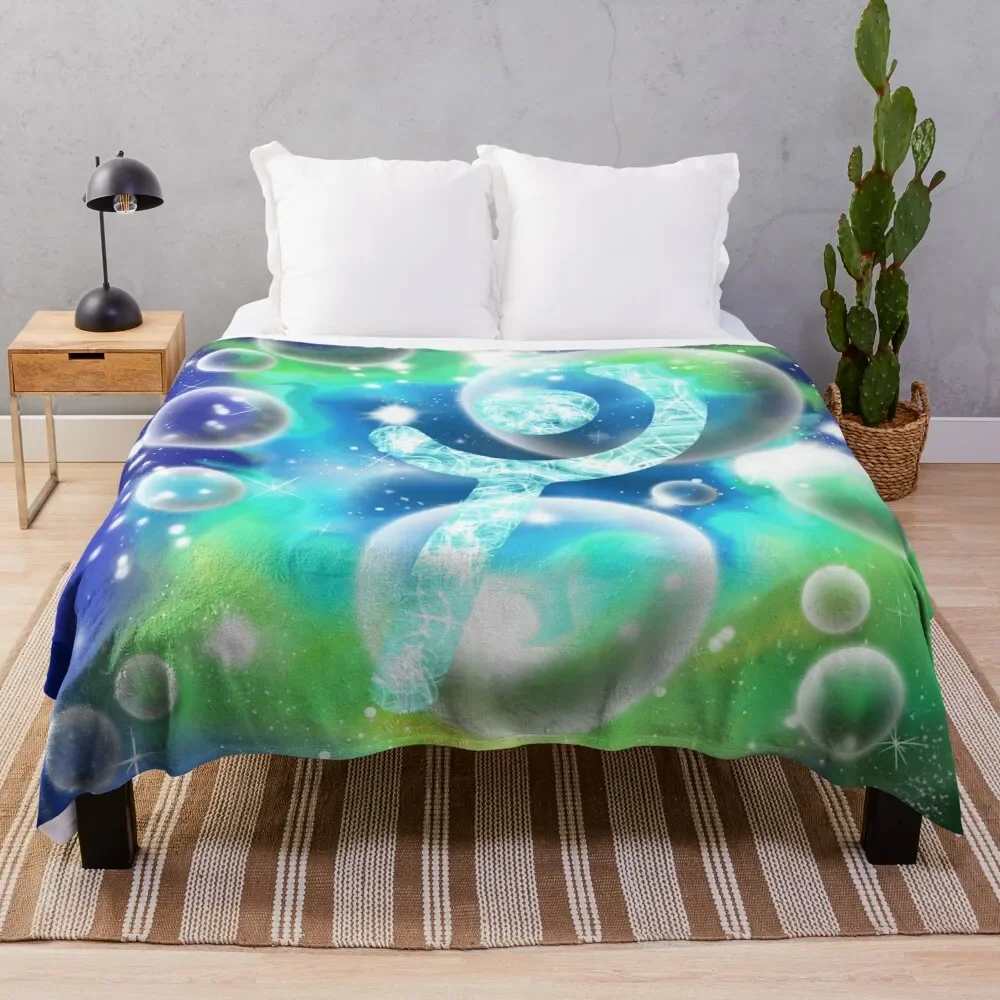 

White Mage Galaxy Throw Blanket Soft Sherpa Fleece Warm Blanket for Winter