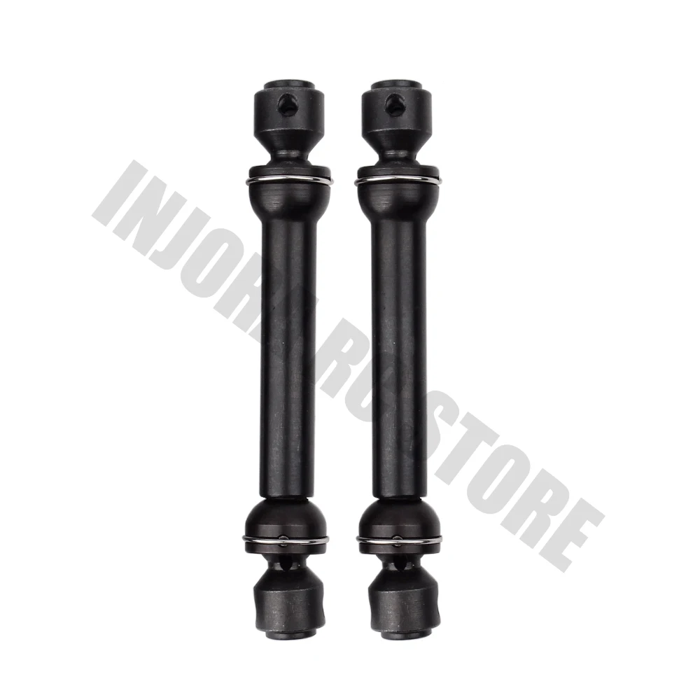 2PCS Metal 88-113mm Black Stainless Steel Universal Drive Shaft for 1/10 RC Crawler Truck Axial SCX10 D90