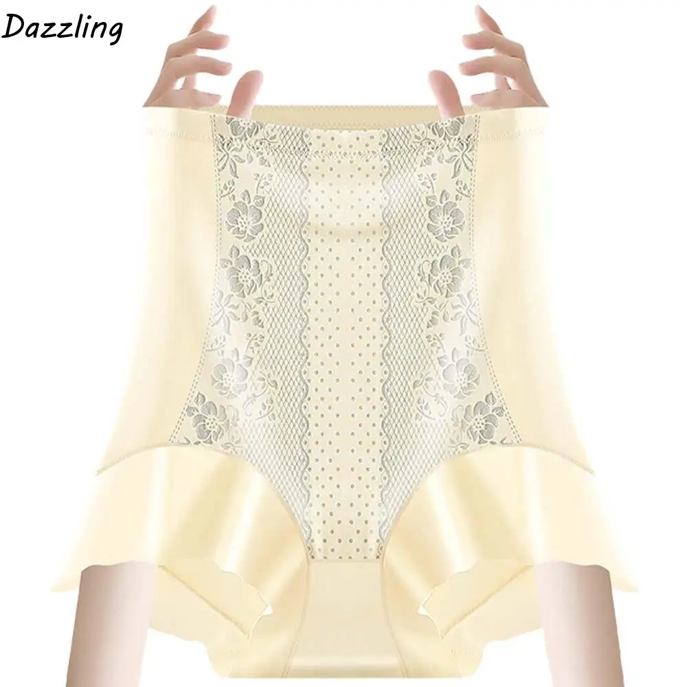

High Waist Postpartum Body Shaper Shapewear Flower Butt Lifter Briefs Waist Trainer Floral Panties Tummy Control Underwear Women