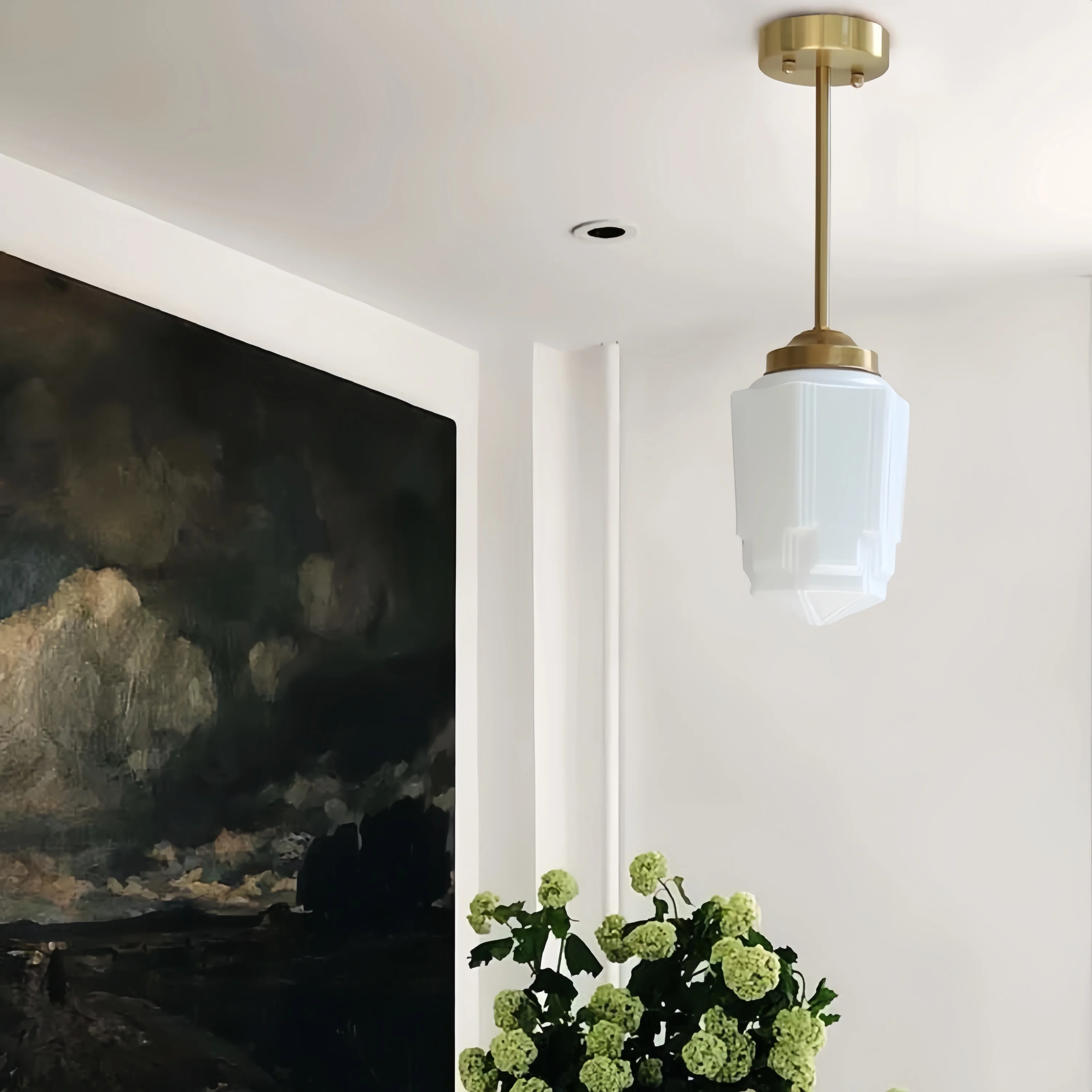 Vintage Brass Glass Pendant/Ceiling Light - Nordic Japanese Style - For Hallway/Balcony/Bedroom/Dining Room/Kitchen/Bar/Café