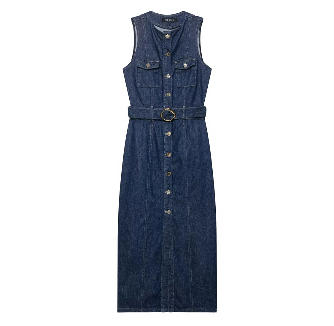 

Summer 2025 Ladies Denim Dresses with Belt Fashionable Women's Clothing New Arrivals Trendy Women's Dresses